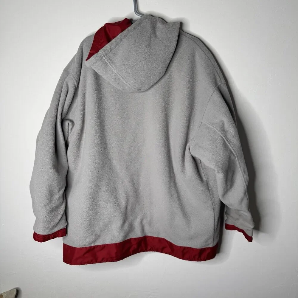 Mens Nike Sportswear Reversible Hood Coat Jacket Nylon Fleece‎ Red Size XL F1SID